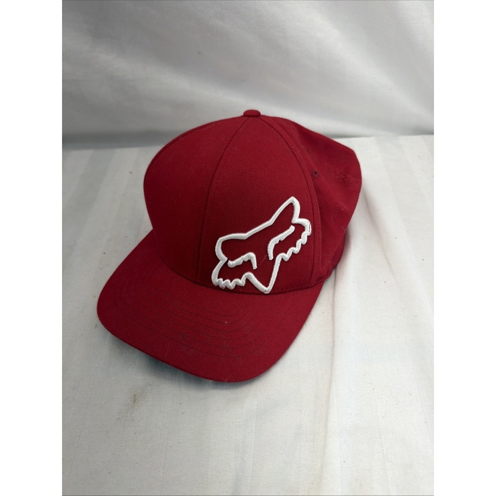 Fox Racing Hat Fitted Mens Xxl Red Embroidery Flexfit Motocross Dirt Bike
